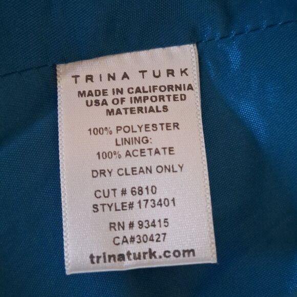 Trina Turk Womens Blazer Classic Modley Career Officecore Preppy Bridal Sz 8 - Picture 12 of 14